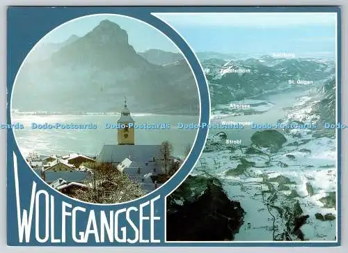 D315719 Salzkammergut. Winterfeuden am Wolfgansee. Luftbild. Scharding. Alpina D