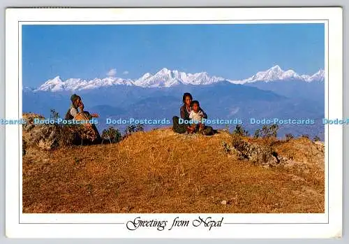 D323783 Nepal. Langtang-Reihe von Dhulikhel. Das Color Lab. Kantipath. Kathmand