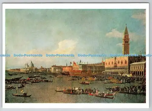 D323785 Giovanni Antonio Canal. Venedig Das Becken von S Marco an Christi Himmelfahrt. Na