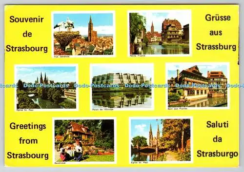 D315736 Frankreich. Souvenir de Strasbourg. D Art. Marasca. 1992. Stadtstempel. Pos