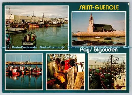 D320200 Saint Guenole. Zahlt Bigouden. Der Hafen und die Kapelle. N. D. De la Jo
