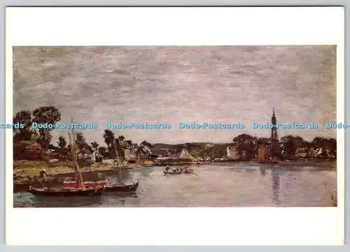 D323827 Louis Eugene Boudin. Ein Dorf am Bach. Nationalgalerie. Treuhänder