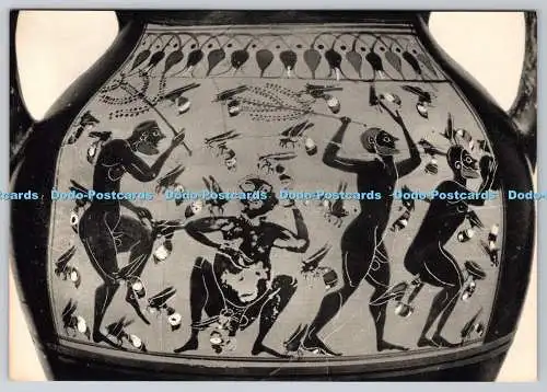 D323839 Bild aus Glas vielleicht für Honig. Athener schwarzer Figurenvasen. Laios K