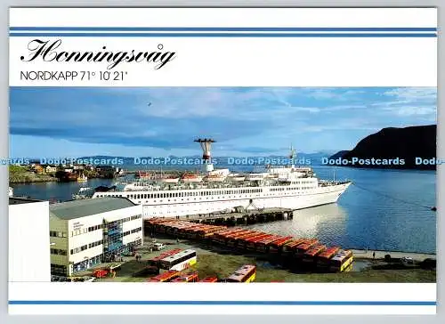 D315806 Norwegen. Hafen von Honningsvag. Maxim Gorki. ZUM FOTO ALS. Harstad. HG Offset
