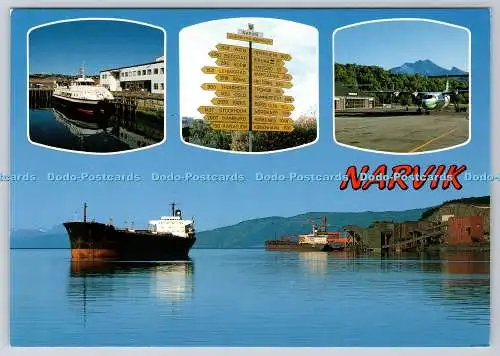 D315809 Norwegen. Narvik. ZUM FOTO ALS. Harstad. HG Offset. Postkarte. Multi View