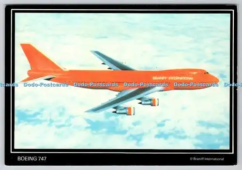 D318632 Boeing 747. Braniff International. Fotopräzision. St. Ives. Farbmast