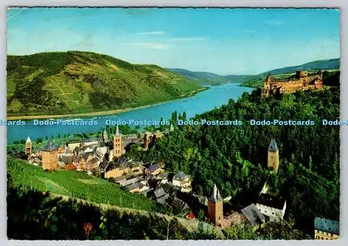 D320251 Bacharach am Rhein. Mit Jugendburg Stahleck. Krüger