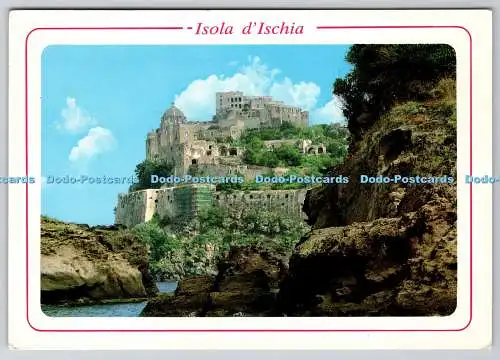 D315879 Italien. Neapel. Isola d Ischia. Burg von St. Annas Felsen aus gesehen. Ed. Di