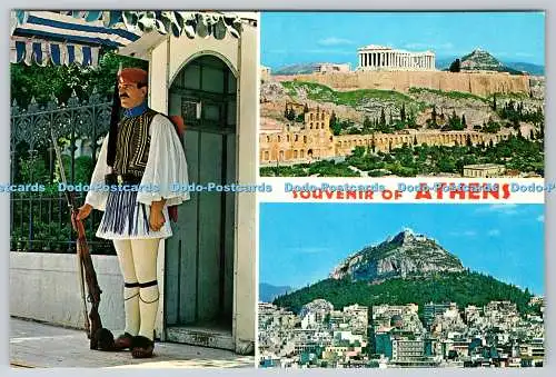 D318693 Andenken an Athen. M. Toumbis. Griechenland. N. 661. Postkarte. Multi View