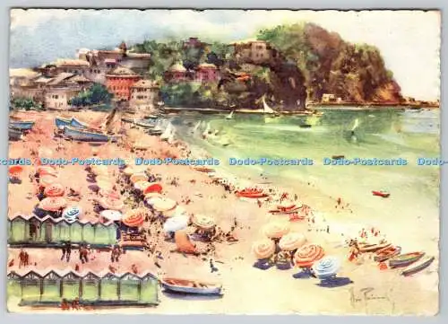 D320380 Sestri Levante. Spiaggia. A. Cura Dell Azienda Autonoma di Soggiorno. A.