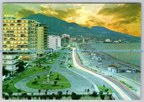 D320385 Costa Del Sol. Fuengirola. Nachtschild von Los Boliches. Baena