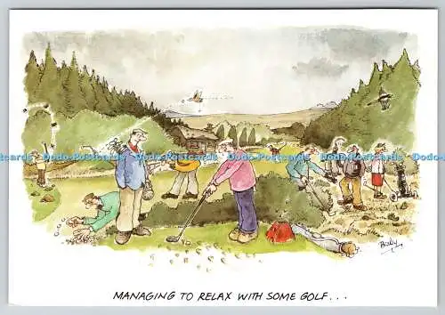 D315968 Entspannen Sie sich bei etwas Golf. Besley. J. Arthur Dixon. Großbritannien