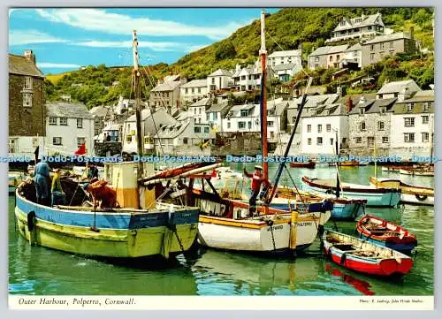 D320423 Polperro. Cornwall. Außenhafen. John Hinde. E. Ludwig