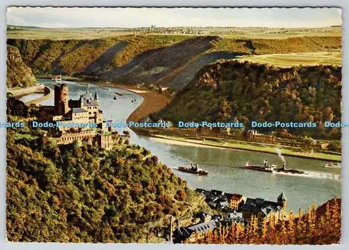D320453 St. Goarshausen. Schloss Katz und Loreley. F. G. Zeitz
