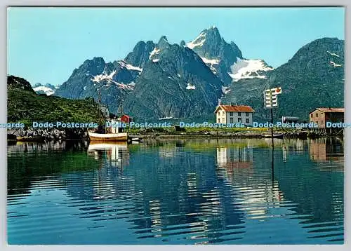D316044 Norwegen. Blick auf Raftsundet. Et Ekte Aune Kort. Knut Aune Kunstforlag AS.