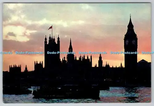 D318859 London. Abends in Westminster. J. Arthur Dixon. Newport. Farbfoto