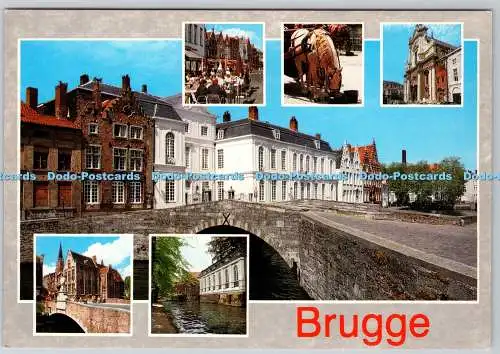 D318872 Grüße aus Brügge. Van Leers Fotodrukindustrie. Amsterdam. BRU 5. Po