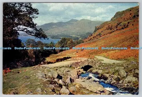 D318882 Cumberland. Derwentwater und Skiddaw von Ashness Bridge. J. Arthur Dixo