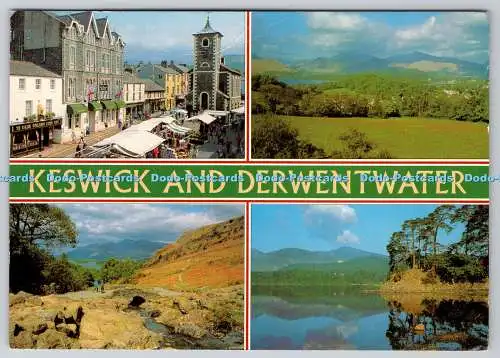 D318883 Keswick und Derwentwater. J. Salmon. Sevenoaks. Postkarte Kamerafarbe. E