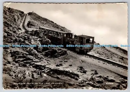D320512 Snowdon-Zug auf der letzten Steigung. Harvey Barton. Bristol. RP