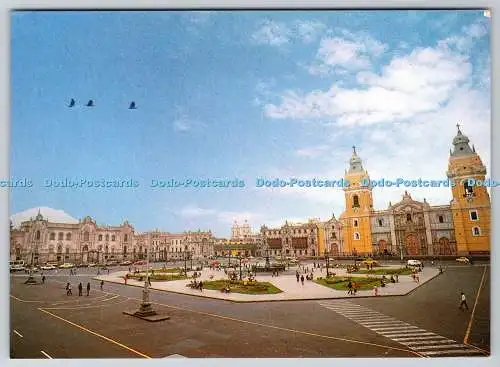 D316093 Hauptvierkant. Regierungspalast und Kathedrale. Lima. Peru. E. Eismann