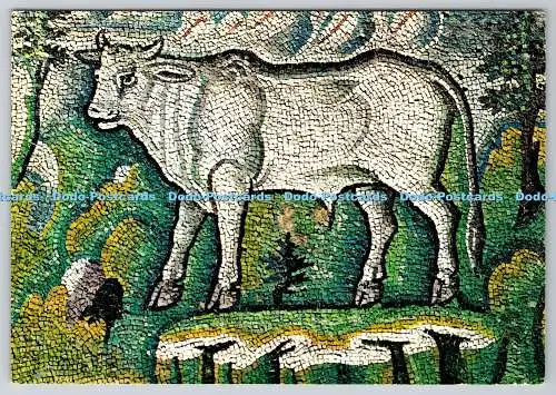 D319001 Ravenna. Tempio di S. Vitale. Heiliger Lukas. Detail des Stiers. E. Salbaroli