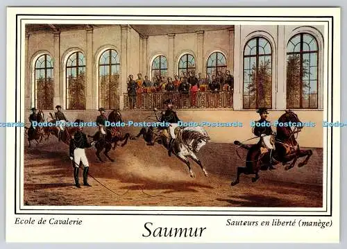D316198 Saumur. Ecole de Cavalerie. Sauteurs en liberte. Manege. Lyoncolor. Edit