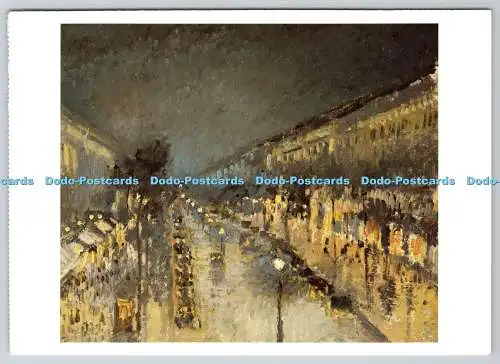 D319009 The National Gallery. Der Boulevard Montmartre bei Nacht. Camille Pissarr