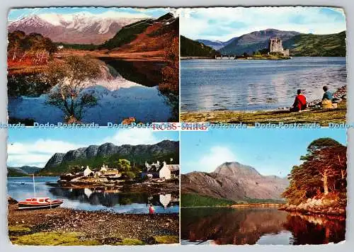 D320637 Ross Shire. Loch Coulin. Valentinstag. Schottische Bildserie. RP. Multi Vi