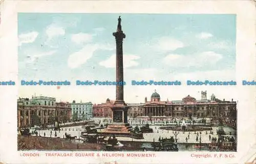 R667228 London. Trafalgar Square und Nelson Monument. F. F. 1904