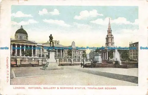 R667244 London. Nationalgalerie und Gordons Statue. Trafalgar Square. F. F. und