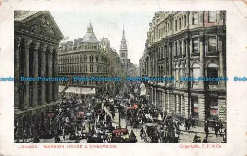 R667246 London. Herrenhaus und Cheapside. F. F. und Co