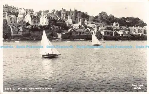 R182312 Fowey. Blick vom Hafen. Serie A. F. S. Friths. 1954