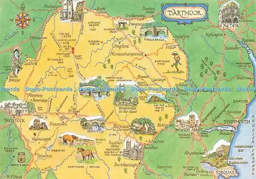 D231111 Dartmoor Map J Salmon Ltd Aquarell M F Peck