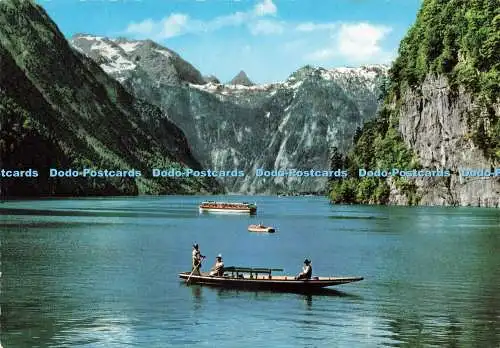D231183 Königsee vom Malerwinkel aus mit St Bartholoma und Schönfeldspitze Ruper