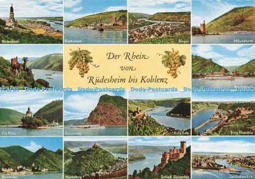 D233355 Der Rhein von Rüdesheim bis Koblenz Bingen Mauseturm Bacharach Edm von K