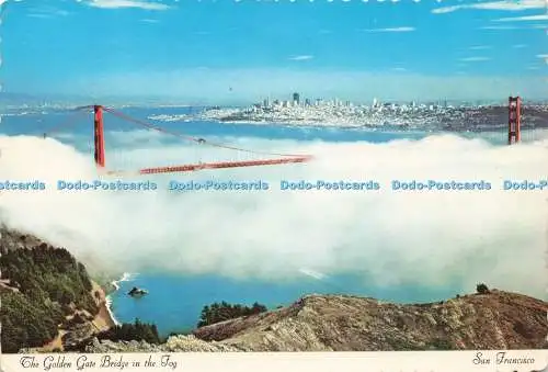 D228974 San Francisco The Golden Gate Bridge in the Fog Smith Novelty Co 1977