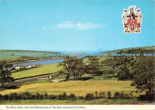 D233714 The River Bann aus den Residences der New University of Ulster 1980