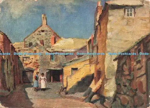 D232420 St Ives Puddingbeutel Lane Cornish Riviera Press Ltd Serie 1002 Herbert T