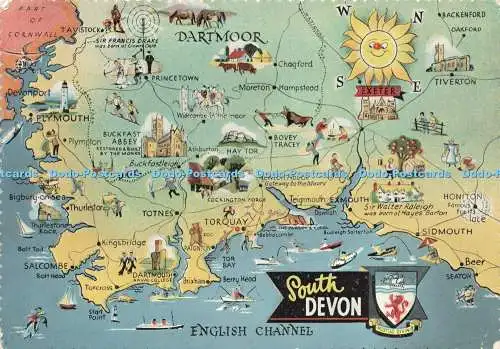 D233788 South Devon Karte E T W Dennis and Sons Ltd Newcolour