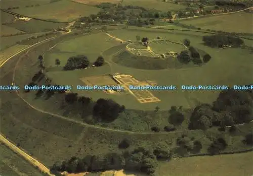 D236164 Wiltshire Old Sarum Luftansicht vom Nordwesten H M S O Larkfield Druck