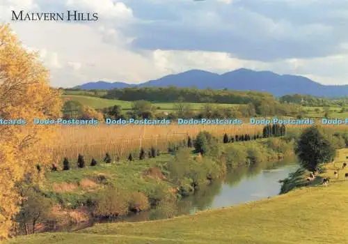 D229257 Malvern Hills Der vertraute Umriss der Malvern Hills von oben gesehen