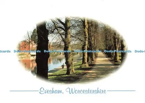 D229262 Evesham Worcestershire Der Fluss Avon von Workman Gardens Judges Limite