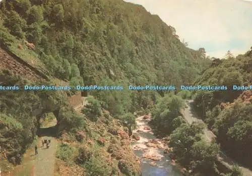 D229292 Aberglaslyn Pass mit dem Afon Glaslyn und dem Old Track des Welsh Hi