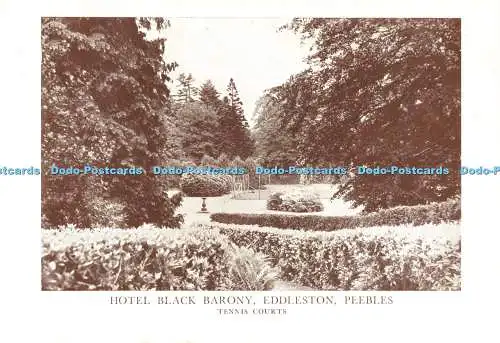 D233952 Peebles Eddleston Hotel Black Barony Tennisplätze Stoddart und Malcolm
