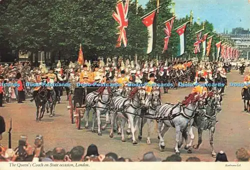 D236224 London The Queen Coach on State Occasion Kardorama W W Roberts 1973