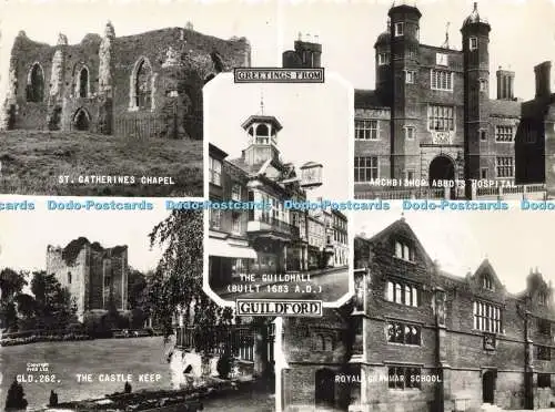 D229323 Grüße aus Guildford The Castle Keep St Catherines Chapel Frith Seri