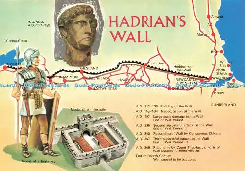 D229358 Hadrianswall Modell eines Legionärsmodells einer Milecastle E T W Dennis und
