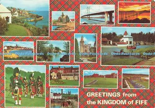 D234006 Grüße aus dem Königreich Fife Pfeifenband Shell House Leven Forth Roa