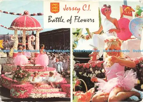 D234007 Jersey C I Battle of Flowers Jarrold and Sons Ltd Cotman Color Series Mu